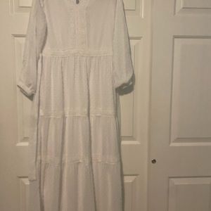 white elegance long white dress